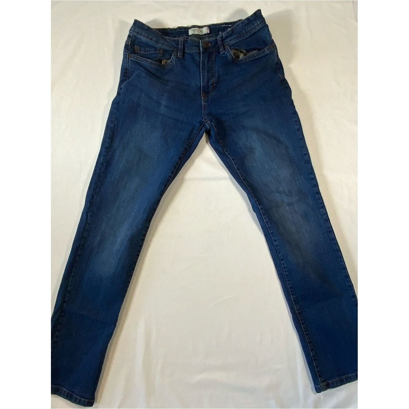 English Laundry Mens Slim Straight Jeans Dark Blue Denim 32x32