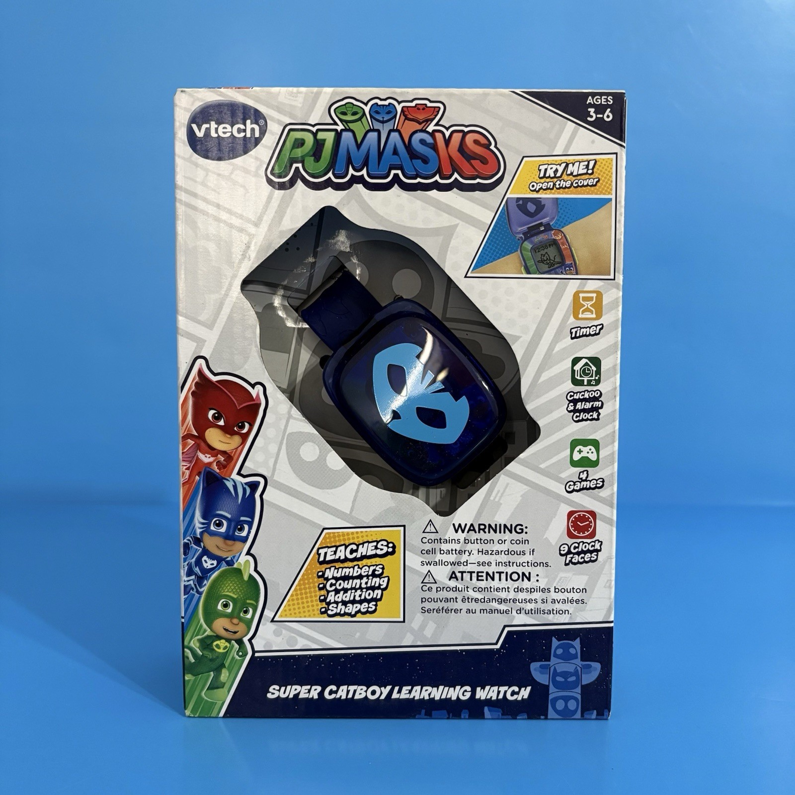 VTech Disney Junior PJ Masks Super Catboy Learning Watch - Brand NEW Sealed VTech Disney Junior PJ Masks Super Catboy Learning Watch - Brand NEW Sealed