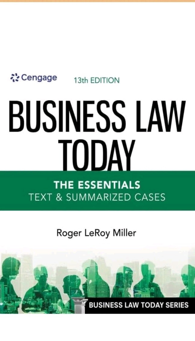 Cengage Business Law Today: The Essentials 13th Ed Miller Paperback 2016 Cengage Business Law Today: The Essentials 13th Ed Miller Paperback 2016