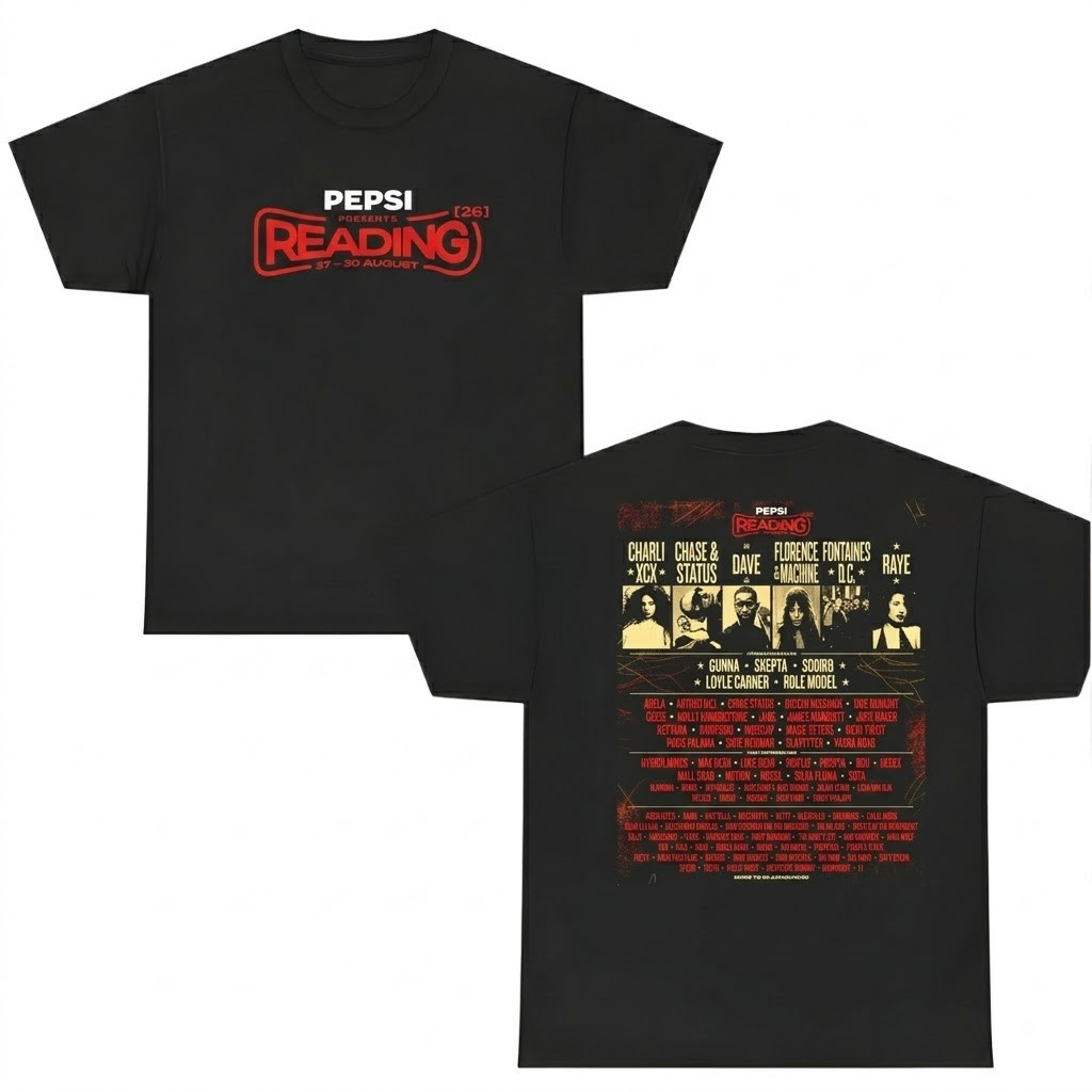 Presents Reading Festival 2026 Lineup Two Sided T-Shirt Unisex All Sizes CB2313