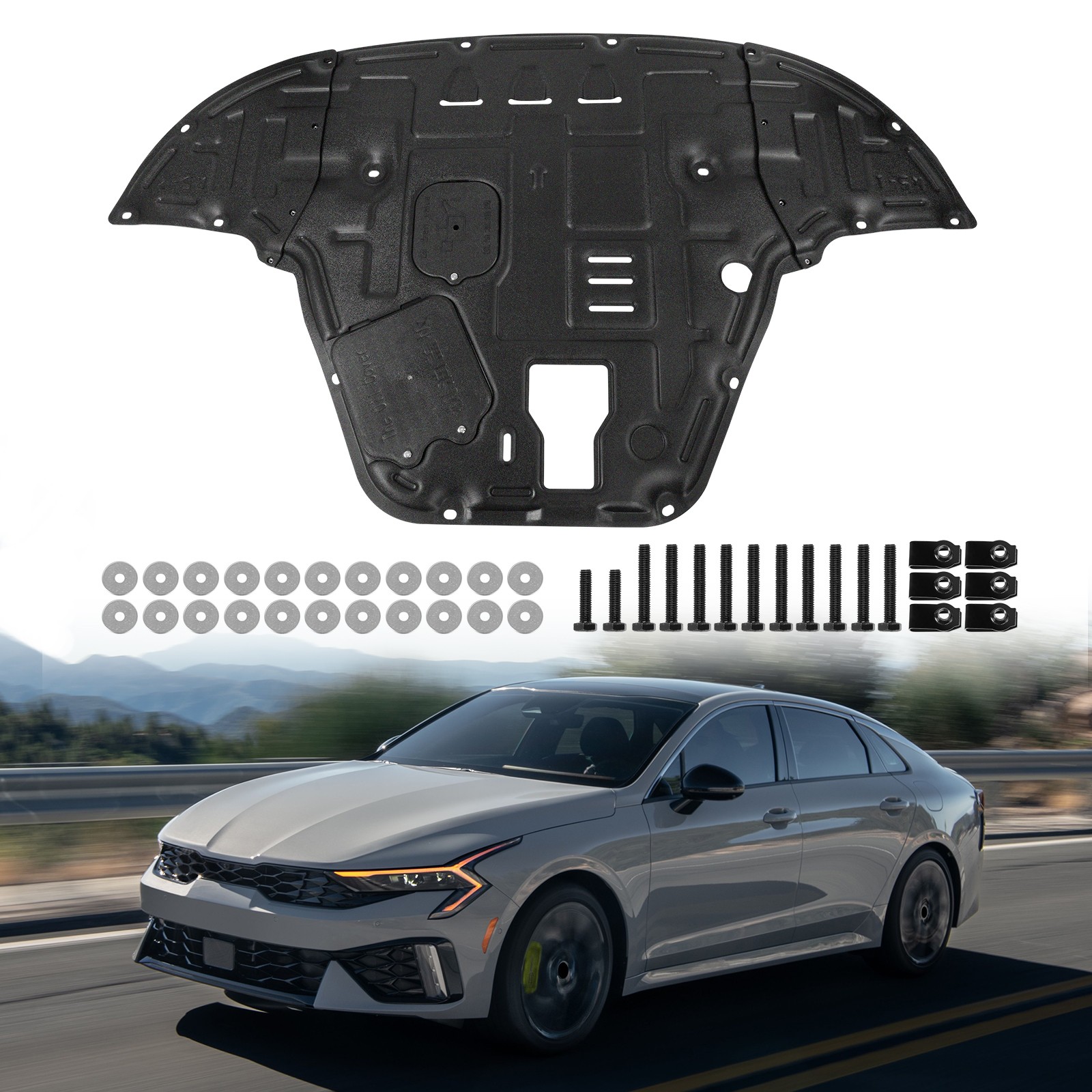 Engine Splash Shield Fit For 2021-2025 Kia K5 Engine Under Cover Case Guard US