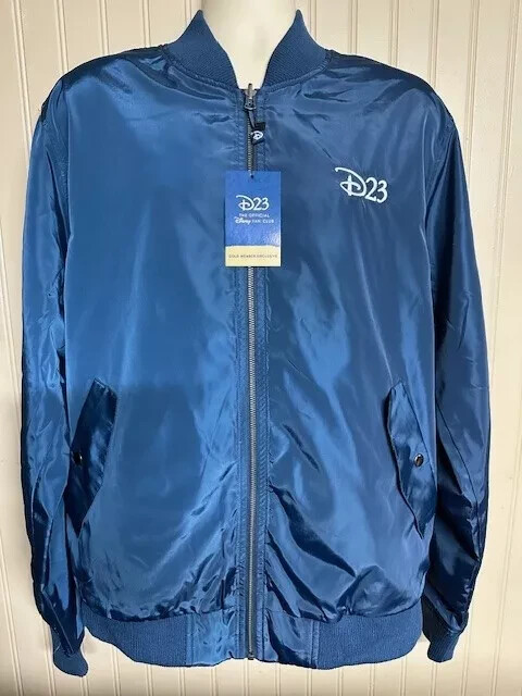 D23 Expo 2024 Disney Blue Reversible Bomber Jacket 70th Anniversary Size Large