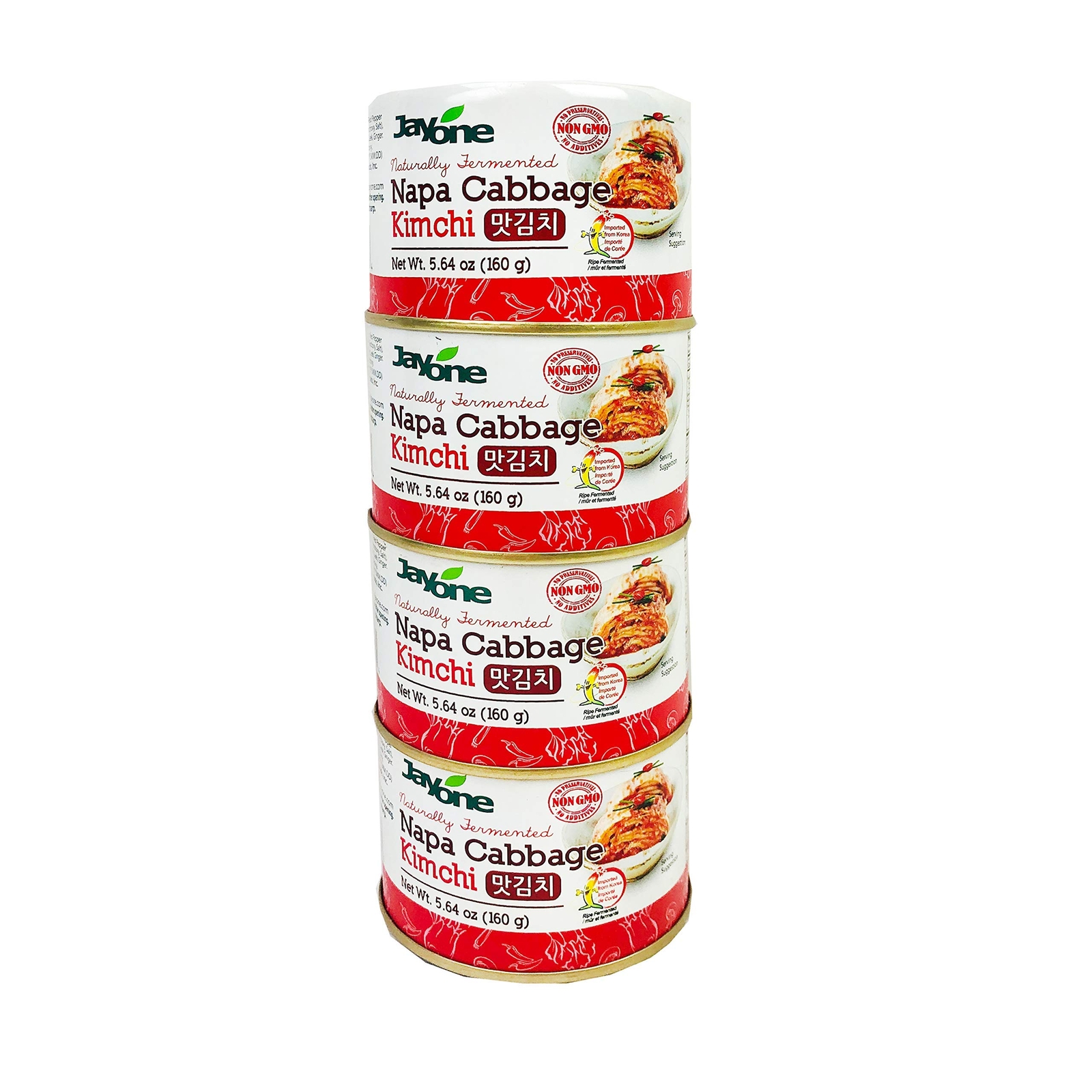 Jayone Korean Canned Napa Cabbage Kimchi Pack of 4 564 Ounce Shelf Stable Pro...