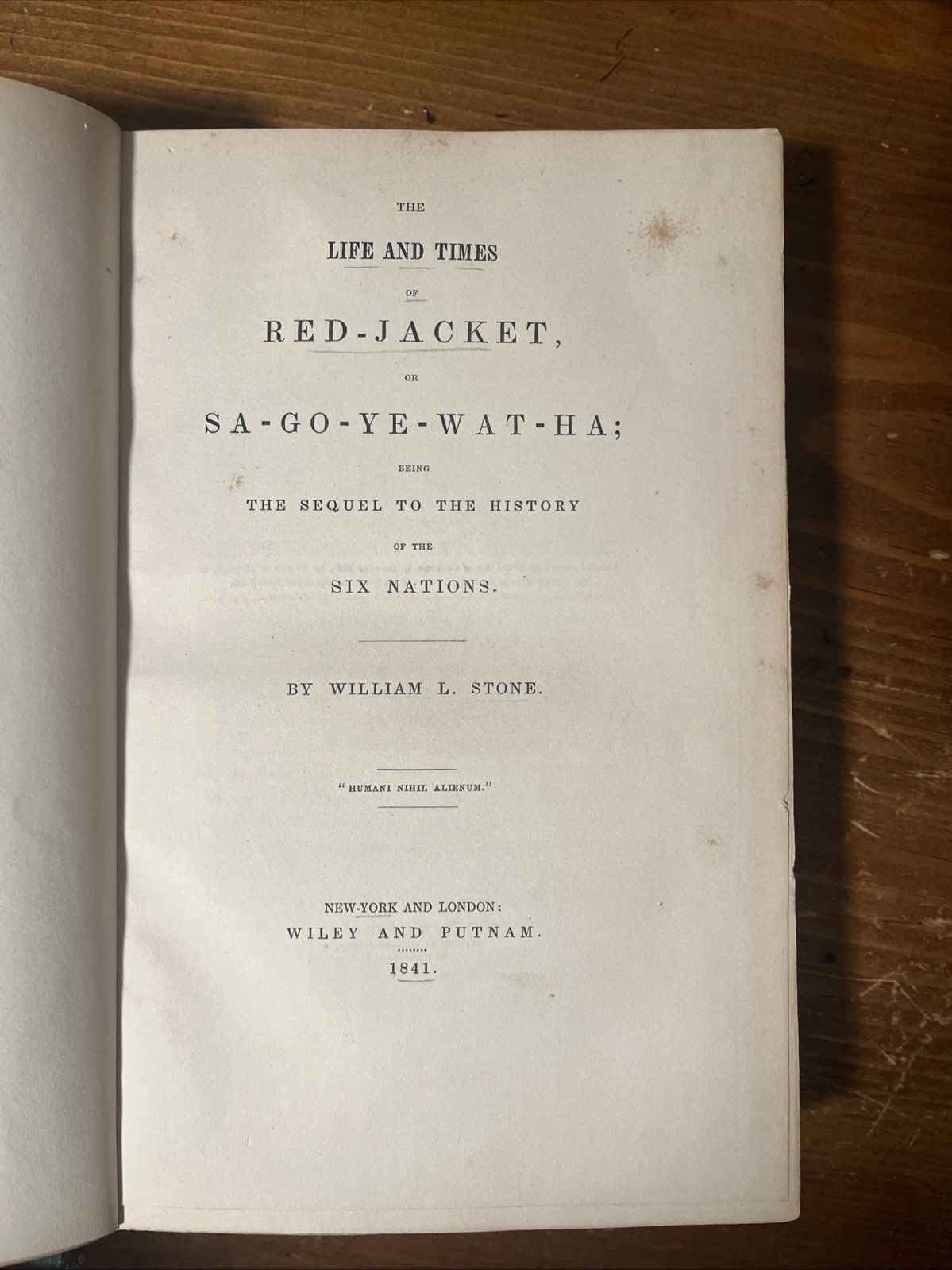 1841 Life And Times Of Red-Jacket ; Sa-go-ye-wat-ha 1841 Life And Times Of Red-Jacket ; Sa-go-ye-wat-ha