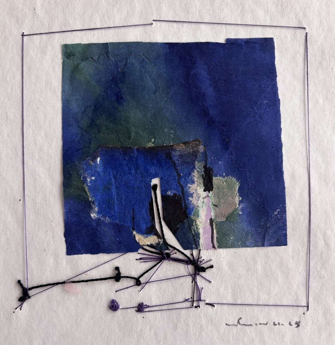 LEO RABKIN Small Signed Collage (1963) Abstract MoMA Whitney 