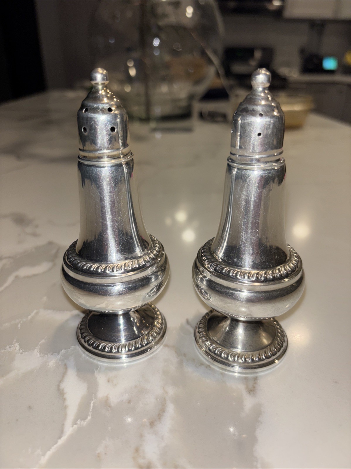Vintage Sterling Waterford Salt/pepper Vintage Sterling Waterford Salt/pepper