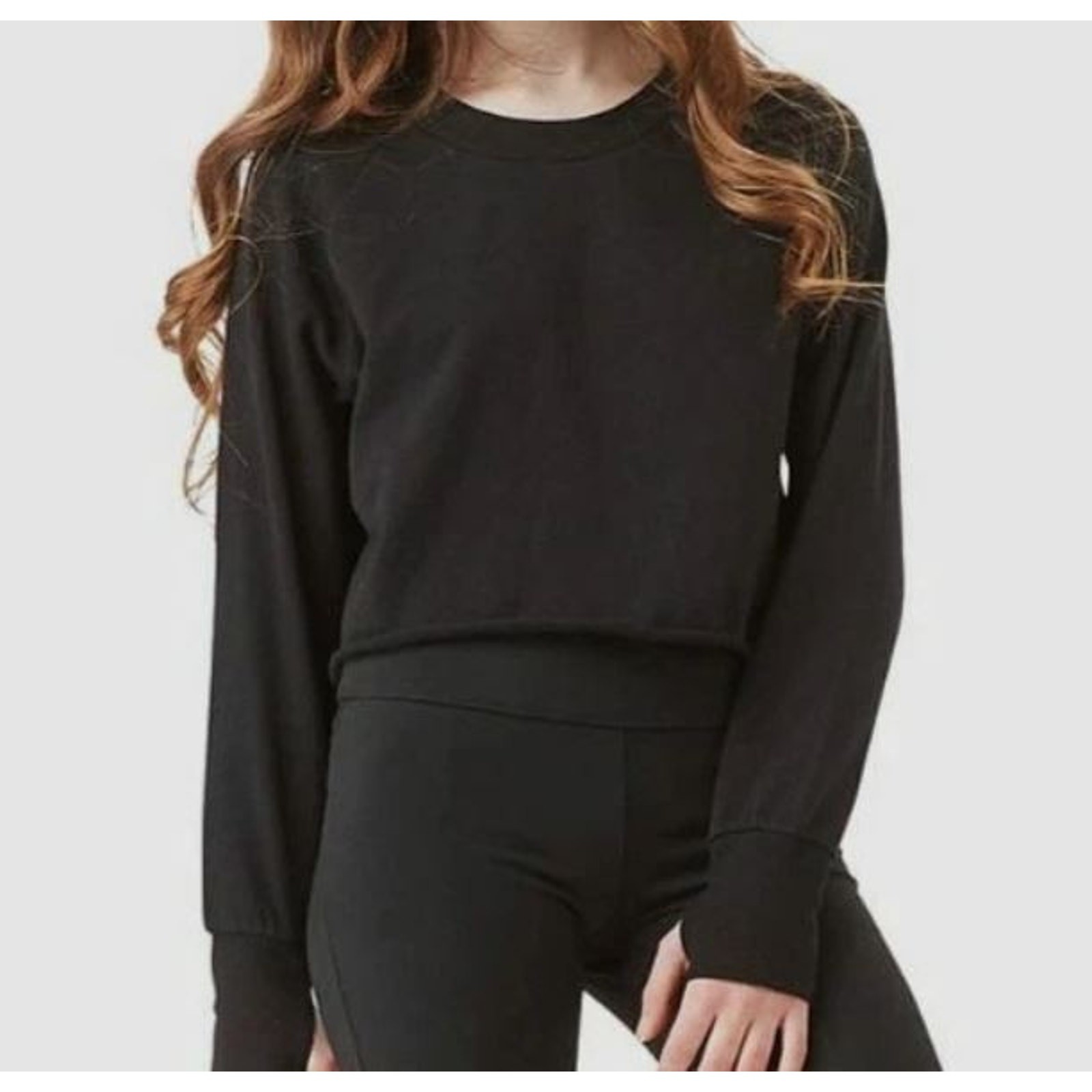 Habitual Kid Girls Luella Long Sleeve Pullover Sweatshirt In Black Size 12 $58