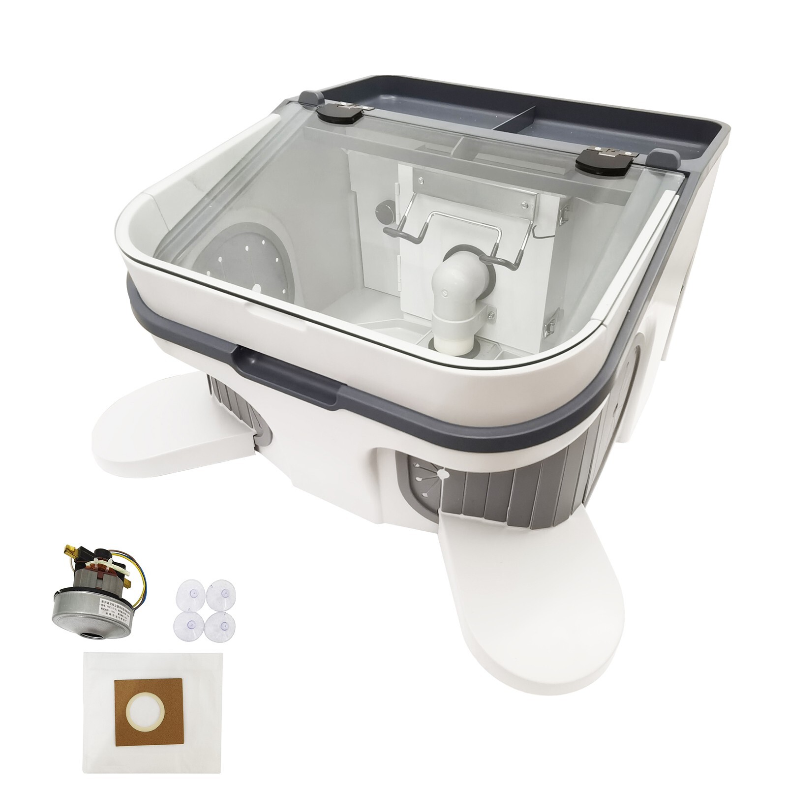LED Grinding Polishing Sandblasting Box Lapping Protector Dust-proof Lab 110V