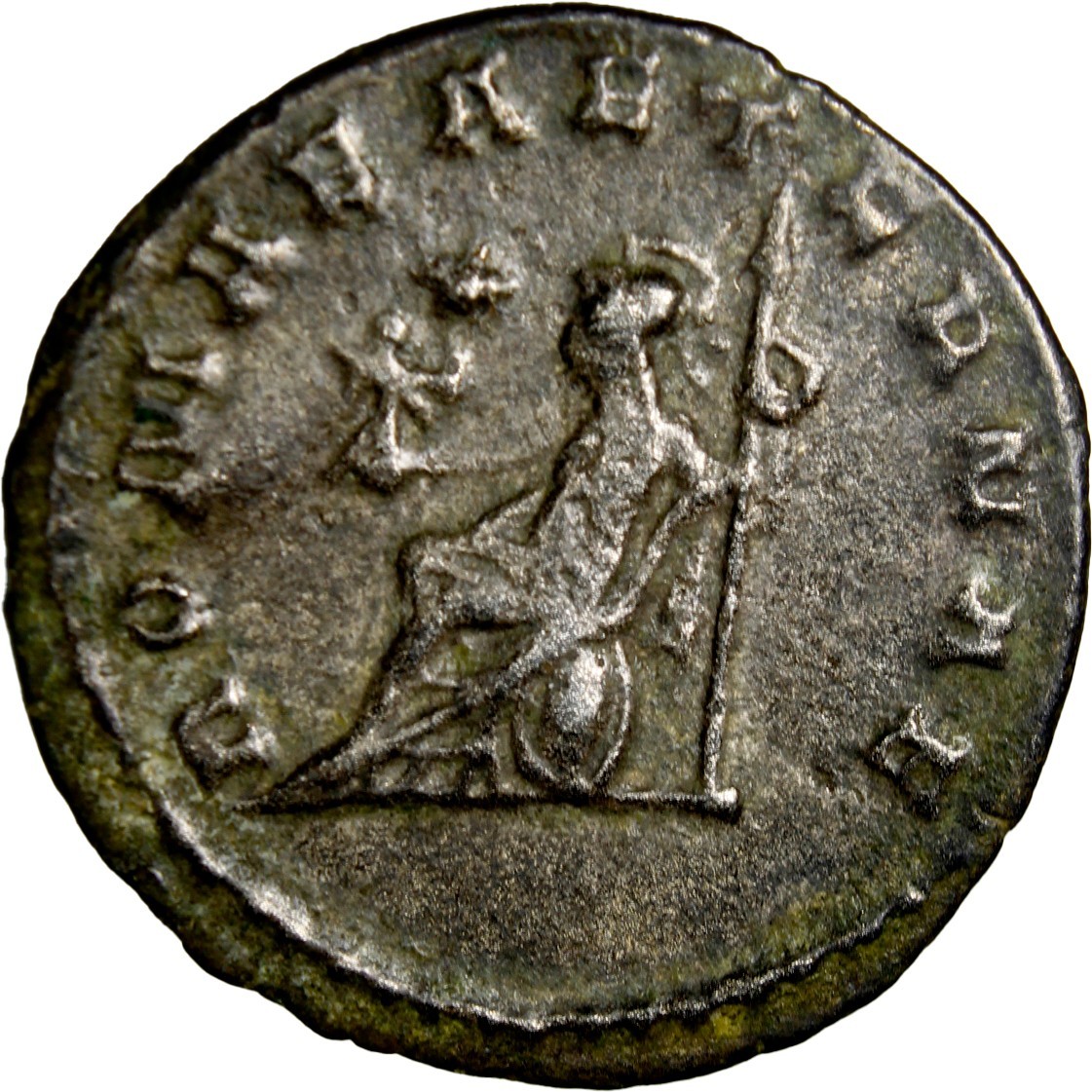 Gallienus AR Antoninianus Roma Aeterna Asian Mint Fully Silvered 4.44g EF Sharp