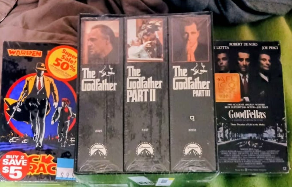 Factory Sealed VHS Lot: Godfather Trilogy Box Set, GoodFellas, Dick Tracy Factory Sealed VHS Lot: Godfather Trilogy Box Set, GoodFellas, Dick Tracy