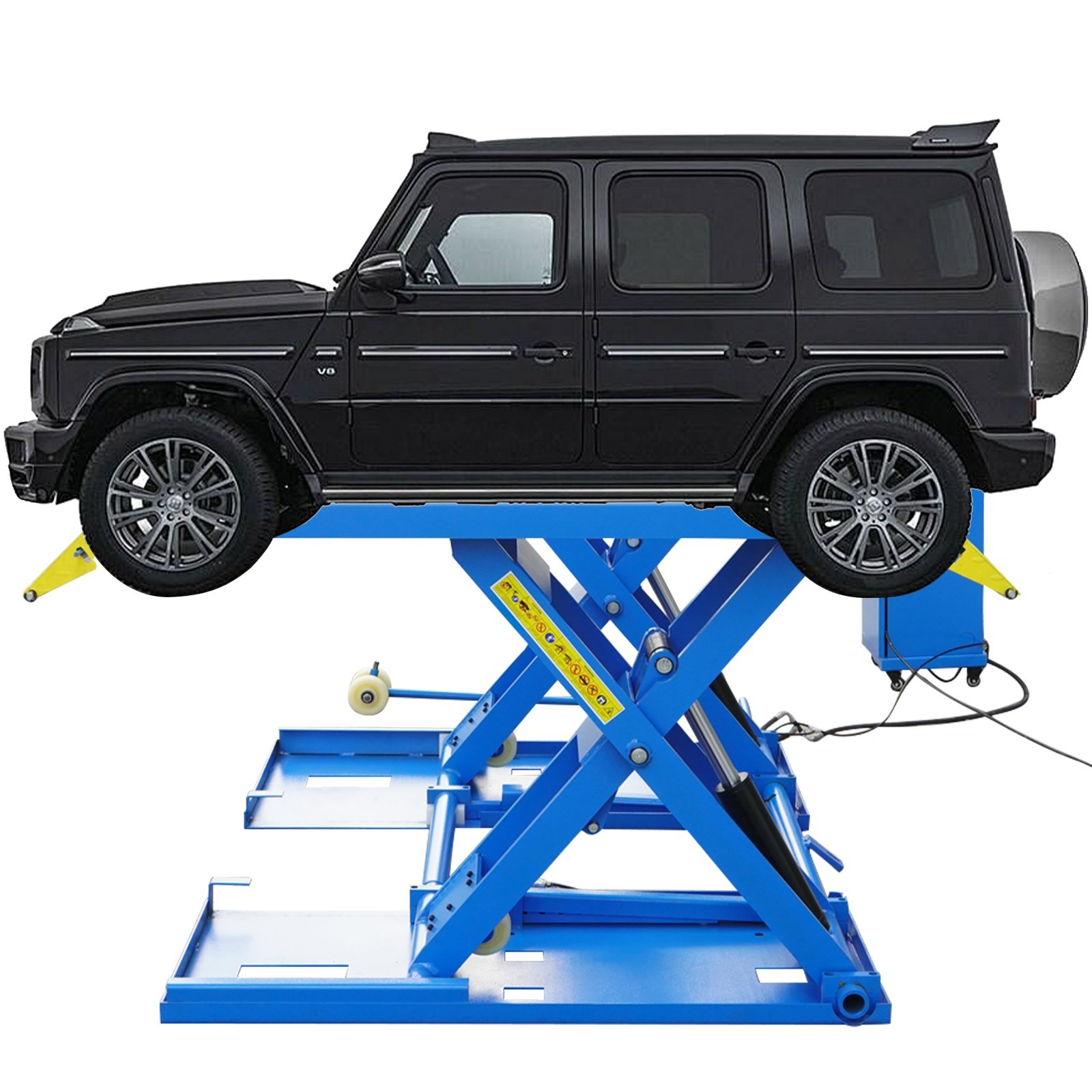 7000LB Hydraulic Scissor Car Lift 110V Electric Mid Rise Auto Lift CE Certified