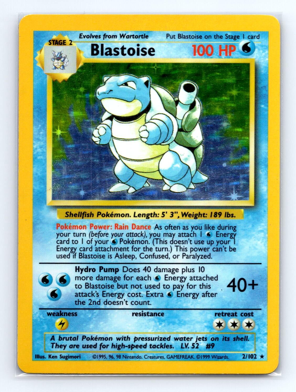Blastoise 2/102 Holo Rare Base Set Unlimited Pokemon Lightly Played Blastoise 2/102 Holo Rare Base Set Unlimited Pokemon Lightly Played