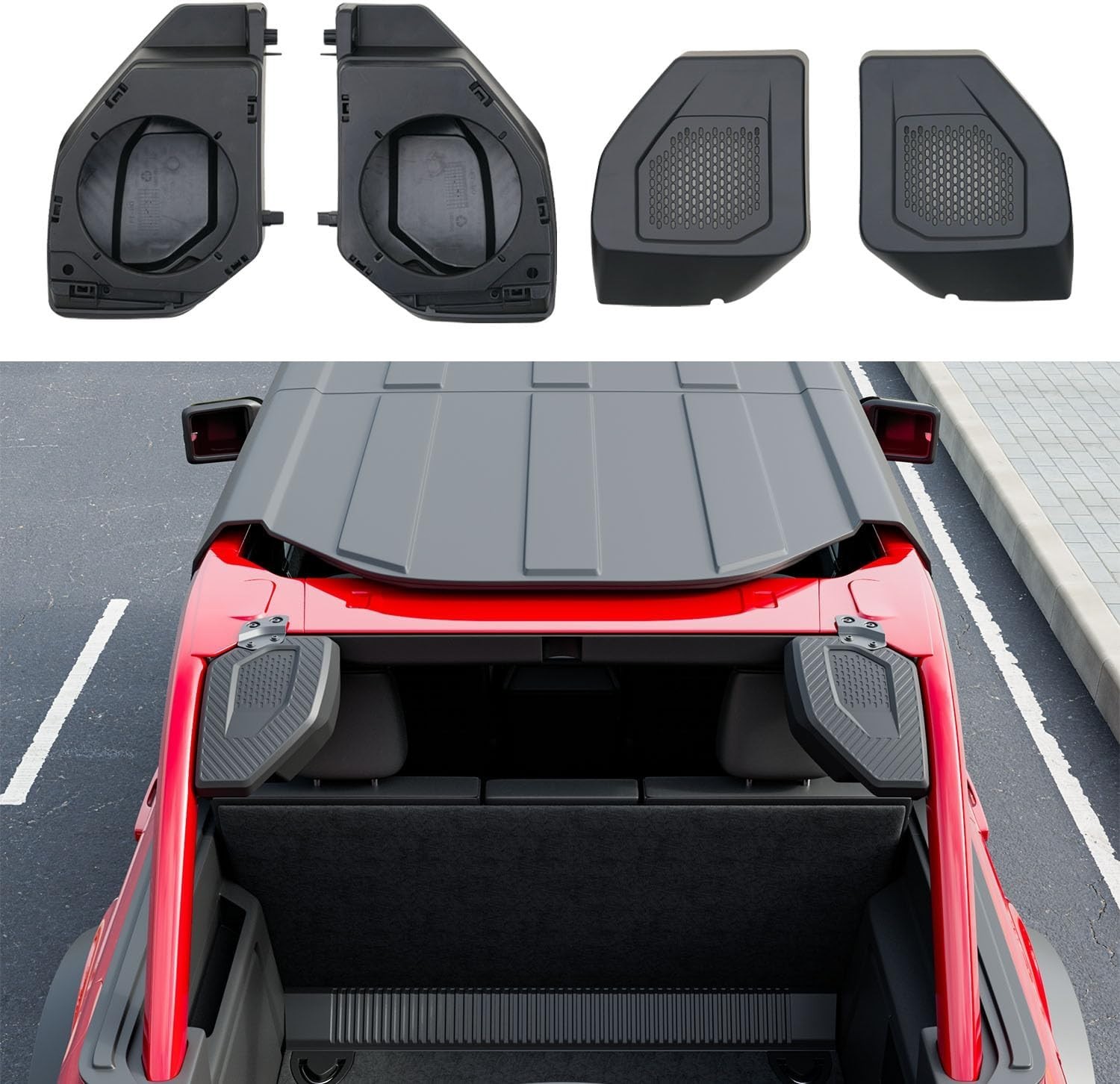 For 2021-2025 Ford Bronco 4 Door 6.5-Inch Rear Speaker Pods Pod Speaker For 2021-2025 Ford Bronco 4 Door 6.5-Inch Rear Speaker Pods Pod Speaker