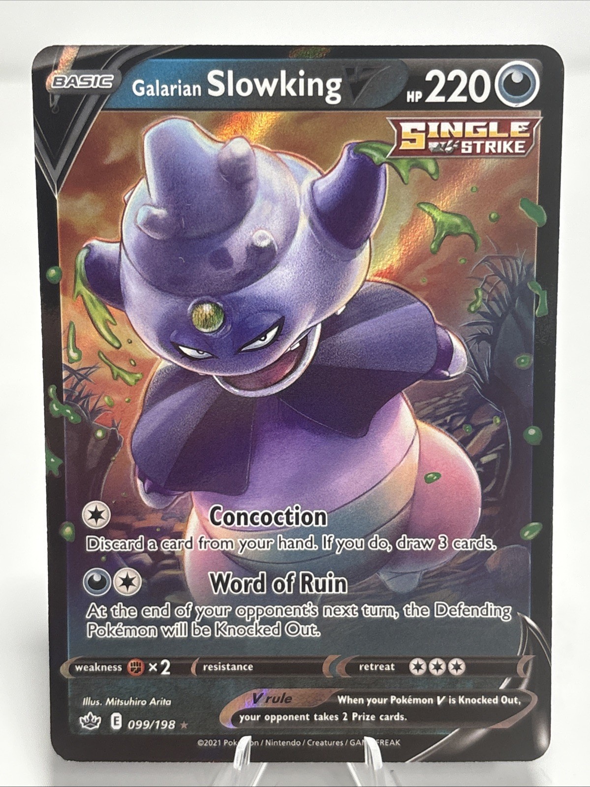 The Pokémon Company Pokemon TCG Galarian Slowking V 099/198 Holo UR Eng 220 The Pokémon Company Pokemon TCG Galarian Slowking V 099/198 Holo UR Eng 220