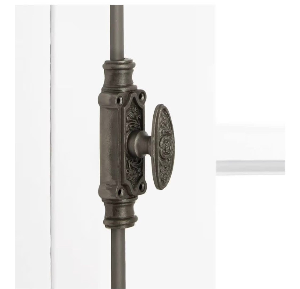 A29 Hardware 6 Feet Iron Cremone Bolt for Windows, Antique Iron Finish A29 Hardware 6 Feet Iron Cremone Bolt for Windows, Antique Iron Finish