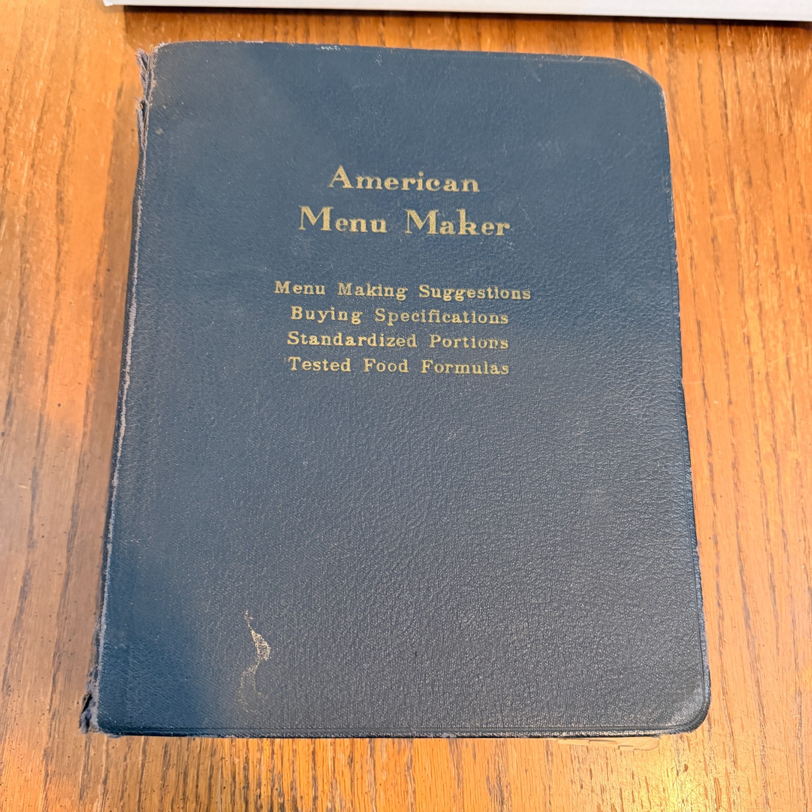 American Menu Maker Vintage Restaurant Cookbook Encyclopedia Screw Post Binder