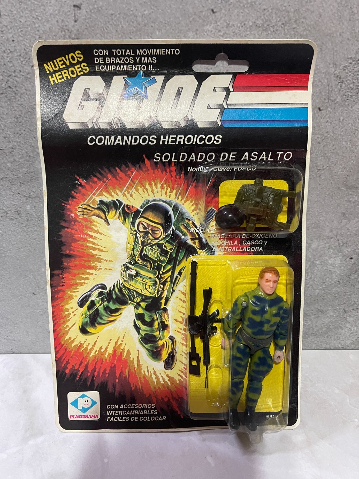 Vintage G.I. Joe Nuevos Heroes Action Figure Plastirama Fuego Ripcord Vintage G.I. Joe Nuevos Heroes Action Figure Plastirama Fuego Ripcord
