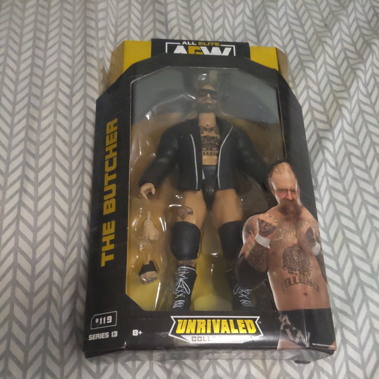 AEW Unrivaled Collection The Butcher Action Figure Boxed Black 8+ Wrestling New AEW Unrivaled Collection The Butcher Action Figure Boxed Black 8+ Wrestling New