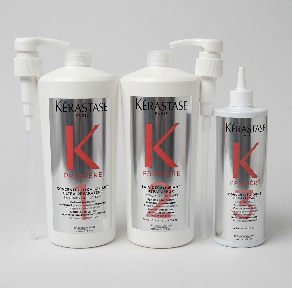 TRIO Kerastase Premiere Bain + Pre Shampoo Décalcifiant 34oz & Concentre Liquide