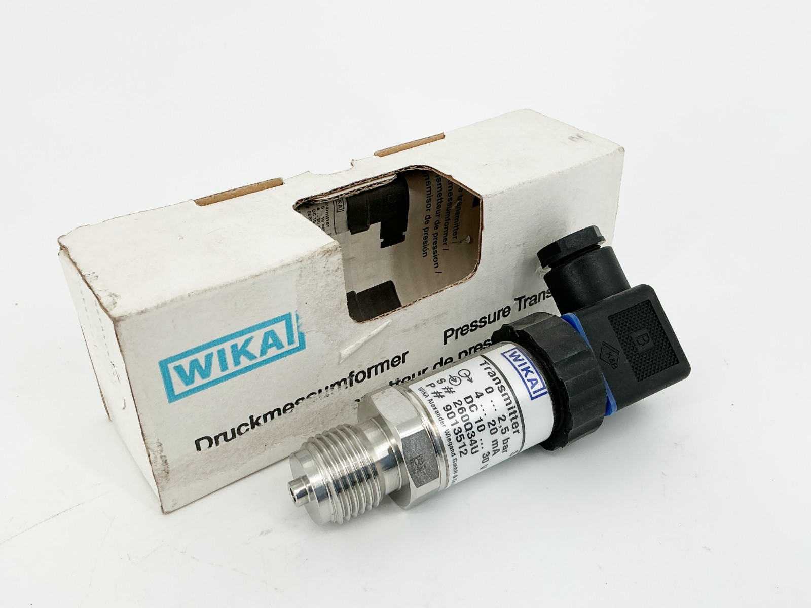 New Wika 9013512 Pressure Transmitter 2.5Bar 20mA 30V New Wika 9013512 Pressure Transmitter 2.5Bar 20mA 30V