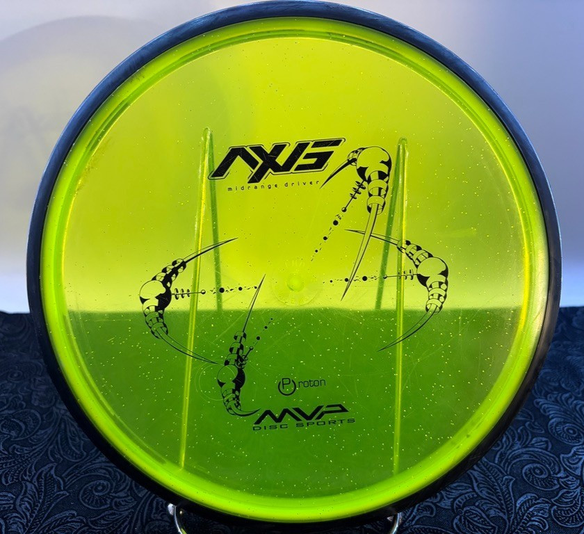 Used MVP Proton AXIS Rare OOP 178g, inked, PATENT PENDING, Green Metal Flakes Used MVP Proton AXIS Rare OOP 178g, inked, PATENT PENDING, Green Metal Flakes