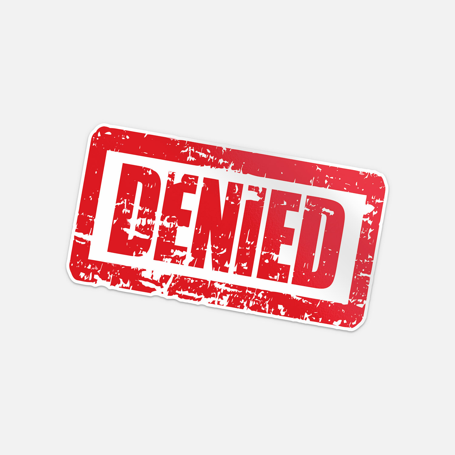 Denied Approval Grunge Stamp Vinyl Sticker Decal