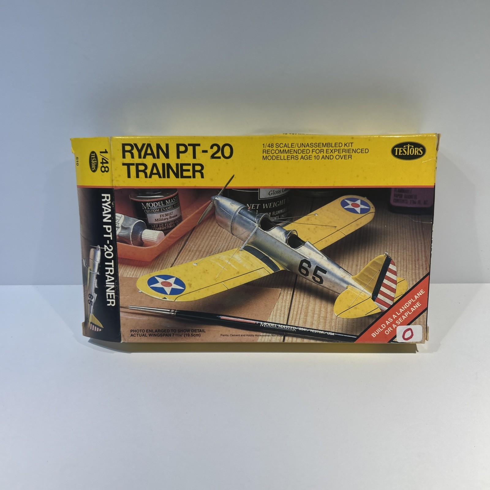 Testors 510 1:48 Ryan PT-20 Trainer Model Airplane Kit NOS Open Box Sealed Parts