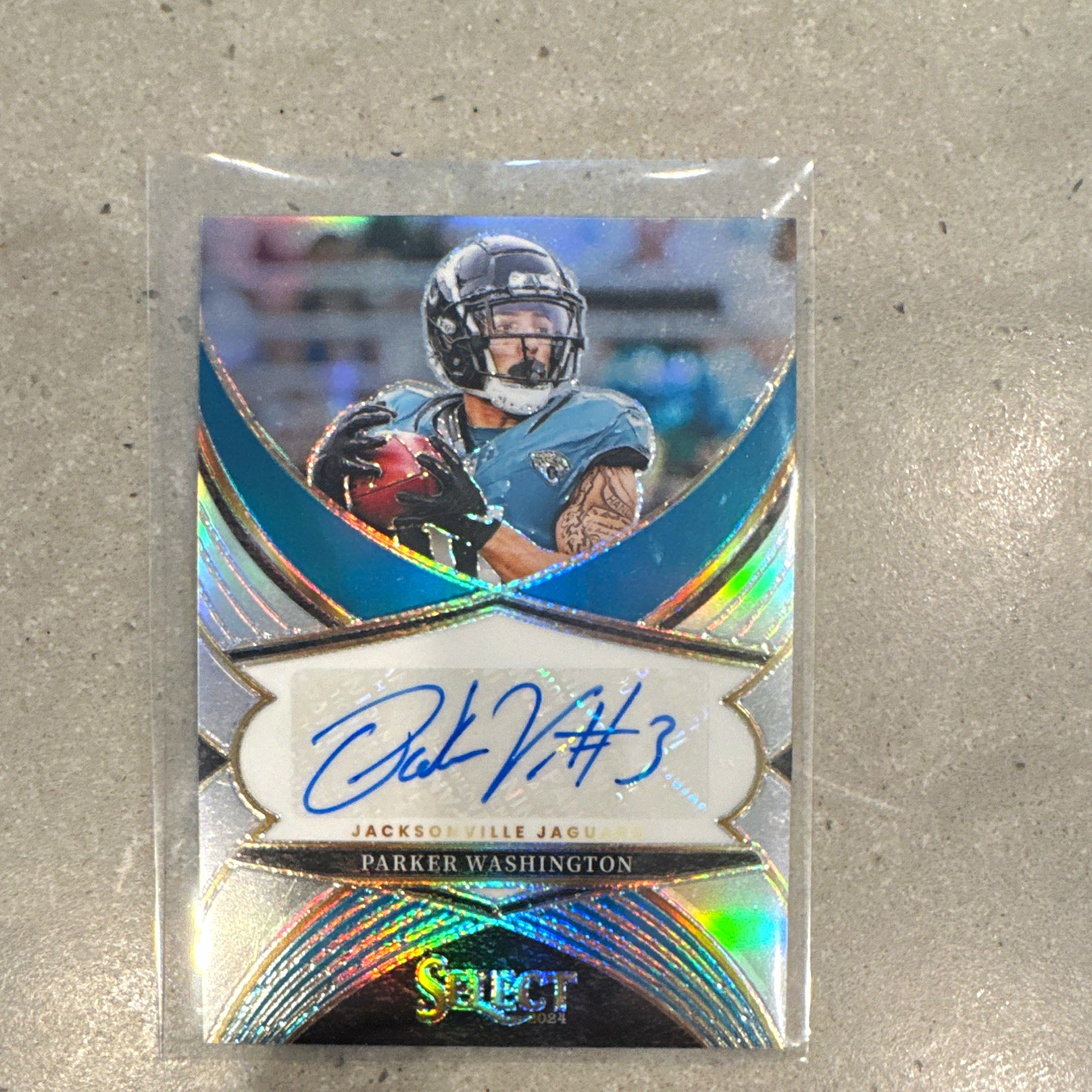 2024 Panini Select Parker Washington Select Signatures Silver Prizm Auto SSP-PWN 2024 Panini Select Parker Washington Select Signatures Silver Prizm Auto SSP-PWN