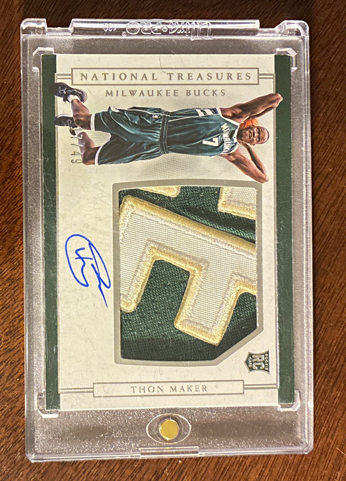 2016-17 Panini National Treasures Thon Maker RC Auto Patch #177 /49 Bucks 2016-17 Panini National Treasures Thon Maker RC Auto Patch #177 /49 Bucks
