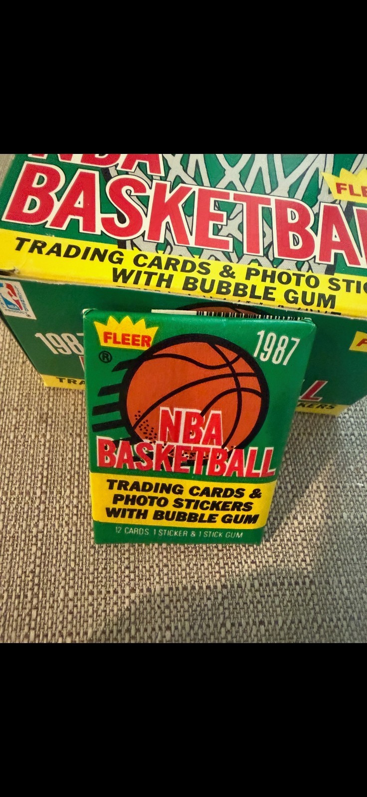 1987 Fleer Basketball Fresh Wax Pack NBA Jordan 2nd Year Very Clean And Original