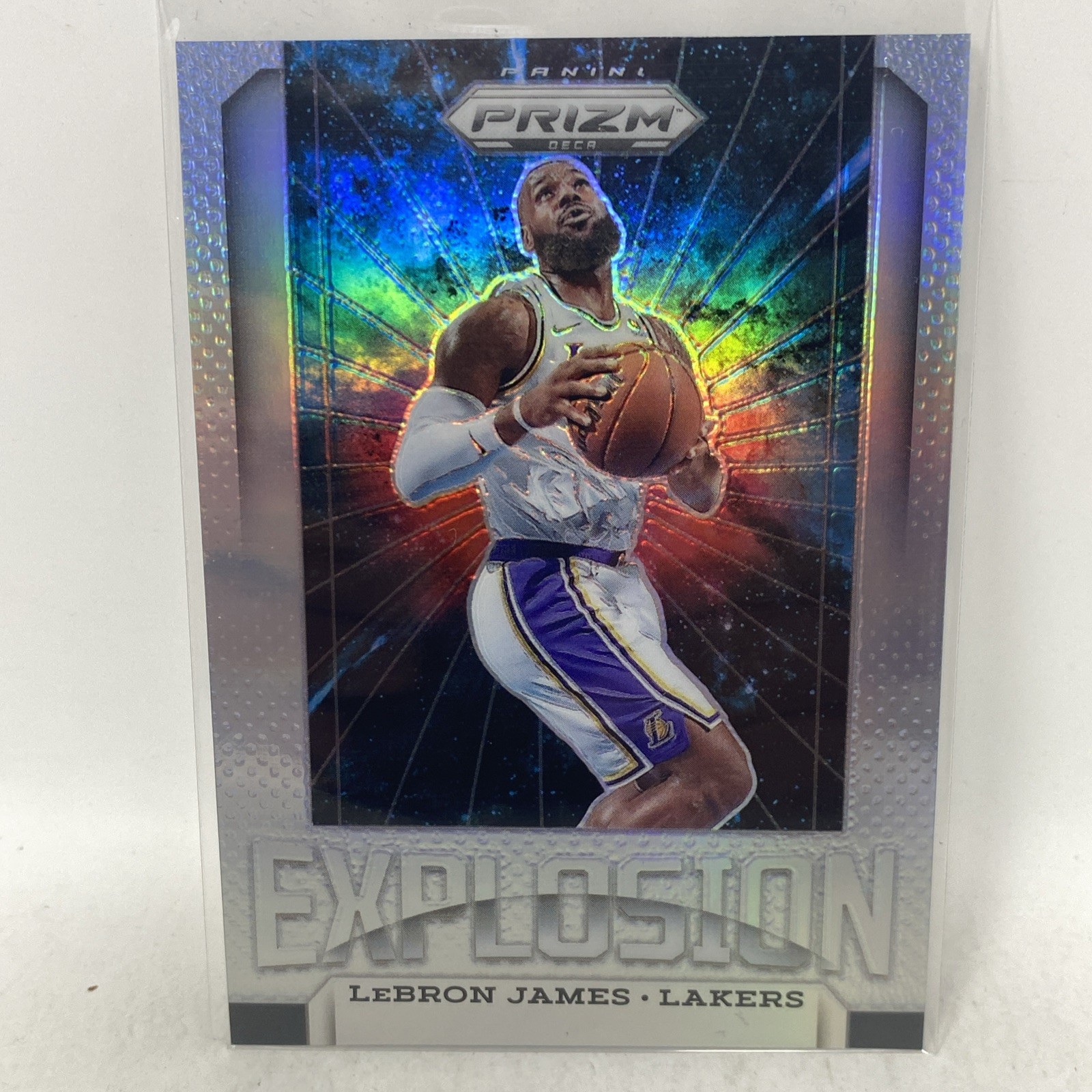 2024-2025 Panini Prizm Deca Explosion Silver Prizm #10 Lebron James LA Lakers