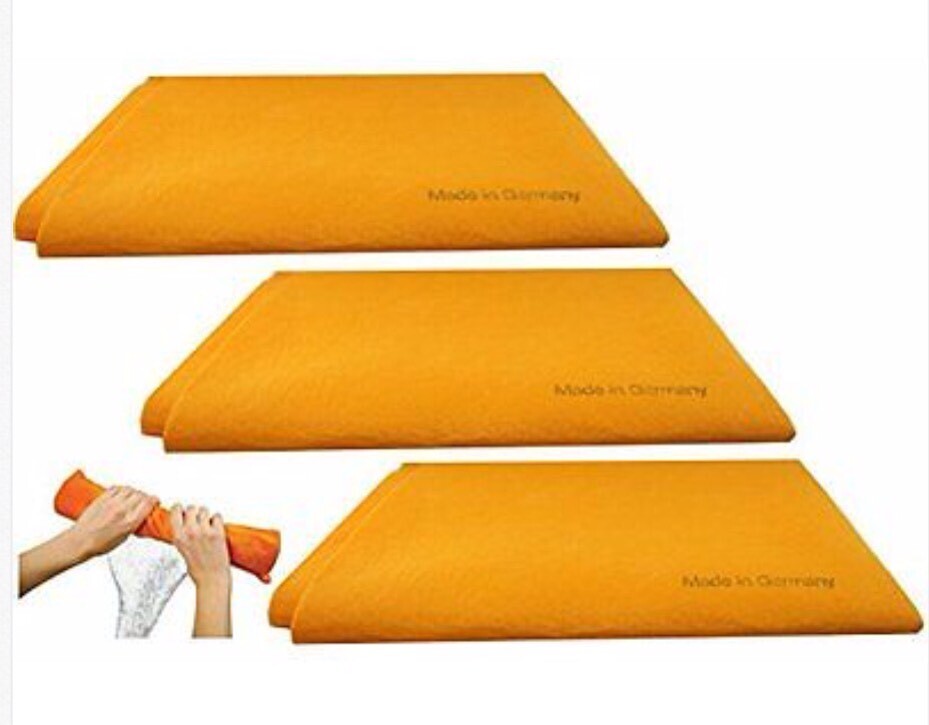 Original Orange Super Absorbent German Shammy Cloths .(3 Pack).Frazadas 3 Pcs Original Orange Super Absorbent German Shammy Cloths .(3 Pack).Frazadas 3 Pcs