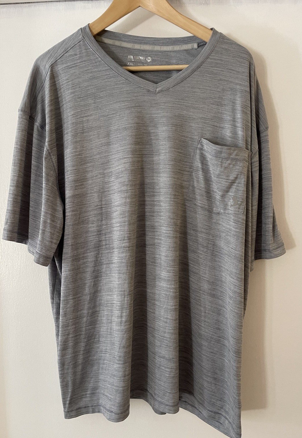 Men’s 2XL Pit 26.5 Reel Legends Gray T Shirt Men’s 2XL Pit 26.5 Reel Legends Gray T Shirt