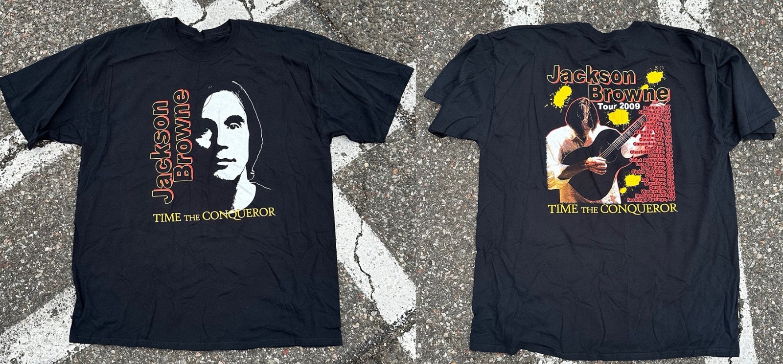 Jackson Browne 2009 Time The Conquerer Shirt Black Unisex S-5XL 2 Sides