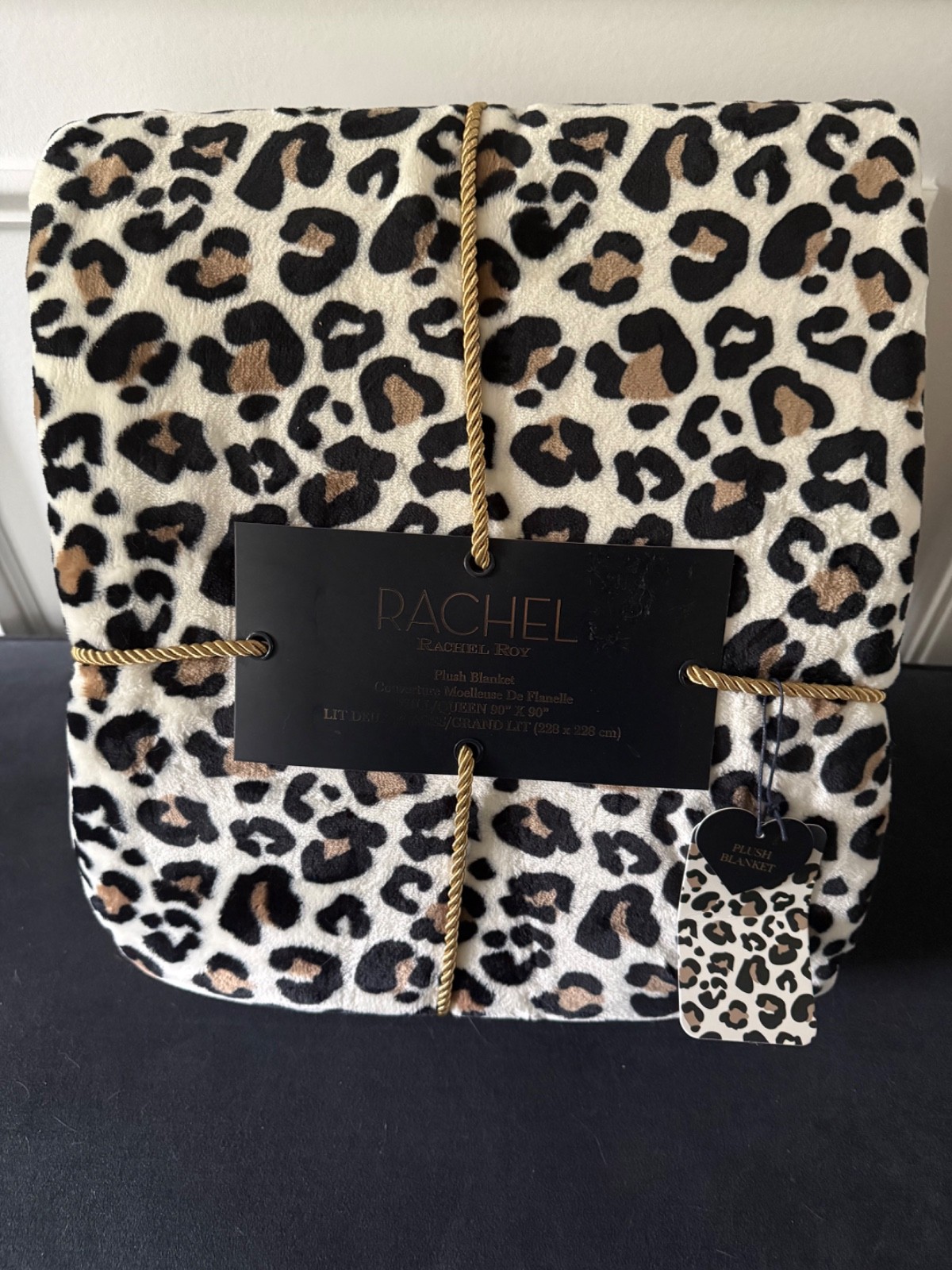 Rachel Roy Luxe Soft Plush Leopard Print Heavy Blanket Full/Queen 90x90 Soft Rachel Roy Luxe Soft Plush Leopard Print Heavy Blanket Full/Queen 90x90 Soft