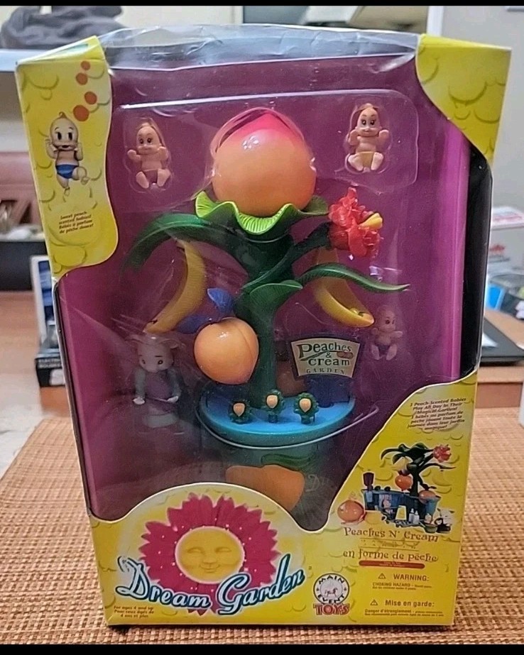 NIB Vintage 1997 Trendmasters Dream Garden Peaches N\' Cream Garden Playset HTF