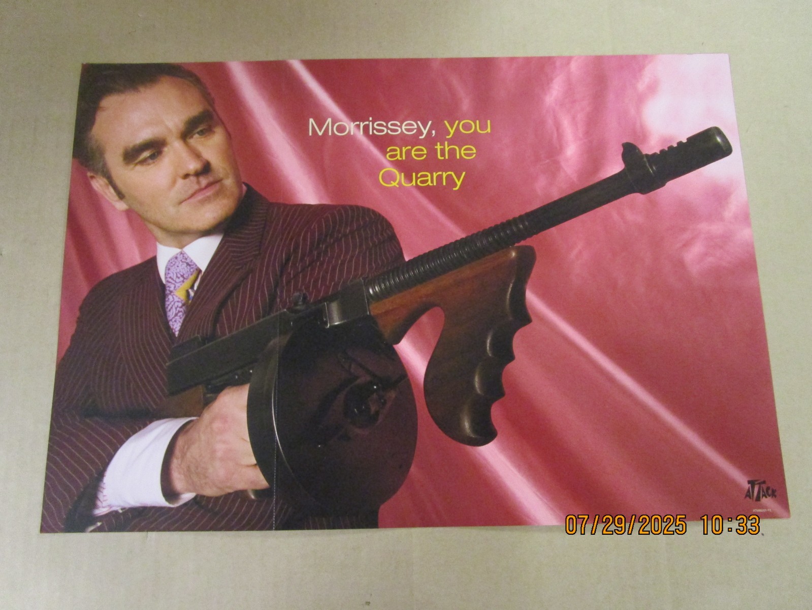 MORRISSEY You Are The Quarry 2X Sided Promo Flat New Unused Attack Records