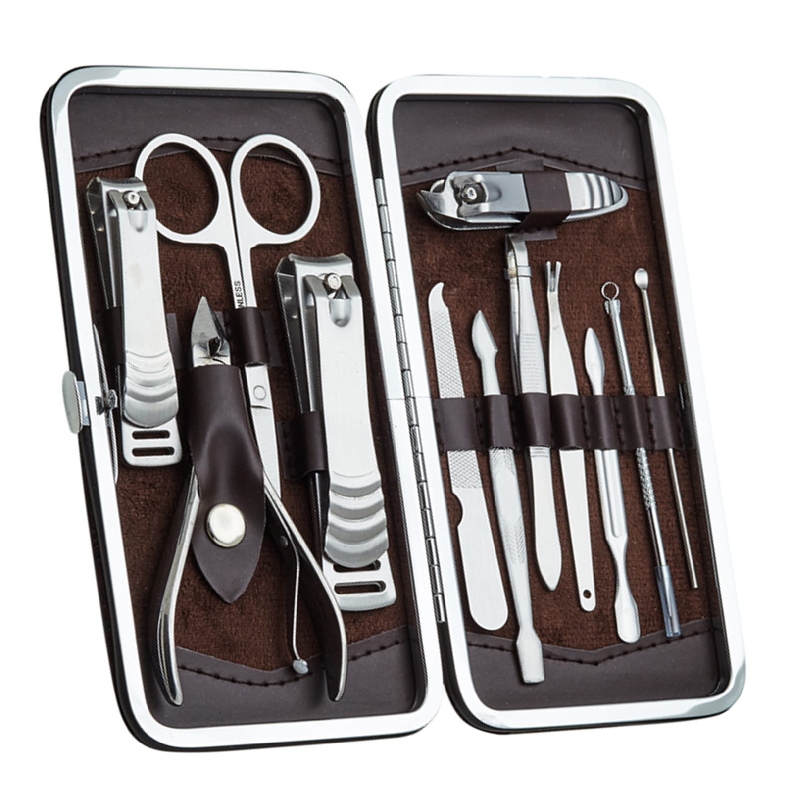 12PCS Pedicure / Manicure Set Nail Clippers Cleaner Cuticle Grooming Kit Case 12PCS Pedicure / Manicure Set Nail Clippers Cleaner Cuticle Grooming Kit Case