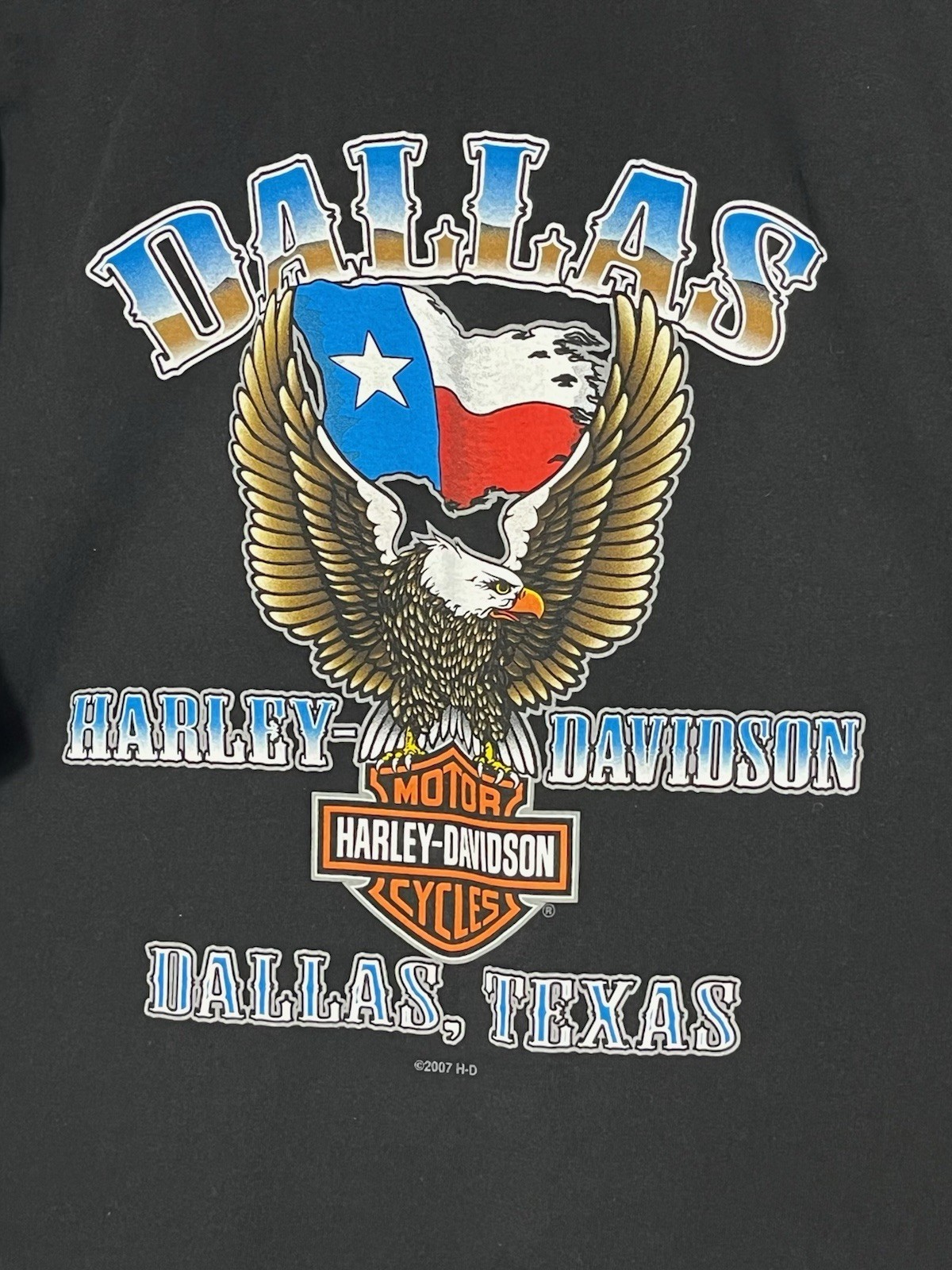 Vintage Harley-Davidson Shirt XL Black Eagle I Got Mine At Dallas Texas USA Tee Vintage Harley-Davidson Shirt XL Black Eagle I Got Mine At Dallas Texas USA Tee