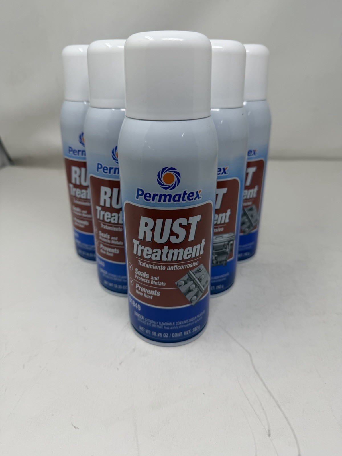 Permatex 81849 Rust Treatment Spray Aerosol Can Set 6 x 10.25oz Cans Seals Permatex 81849 Rust Treatment Spray Aerosol Can Set 6 x 10.25oz Cans Seals