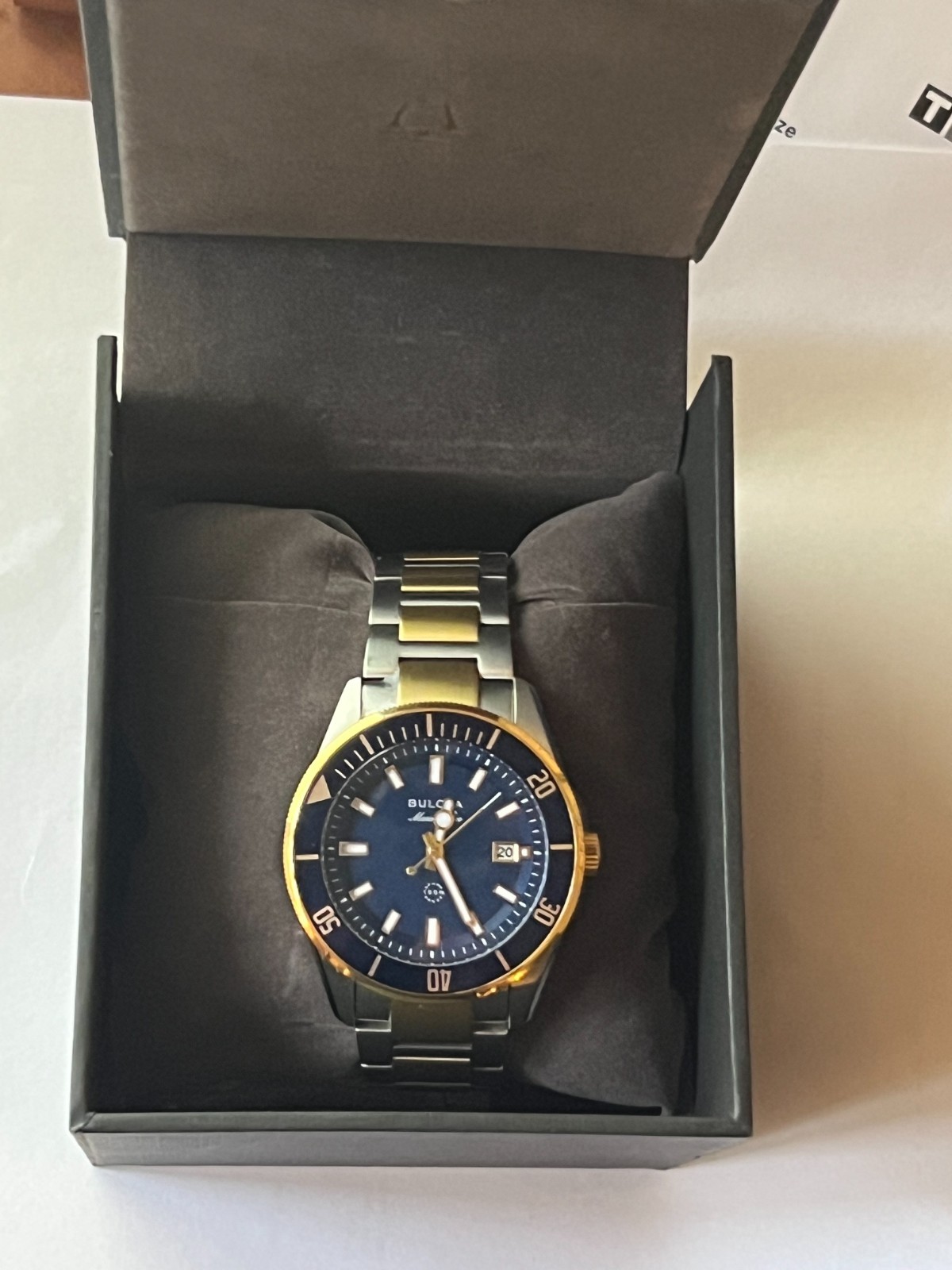 Brand New In Box Bulova Marine Star Men's Two-Tone Watch 98B334: Brand New In Box Bulova Marine Star Men's Two-Tone Watch 98B334: