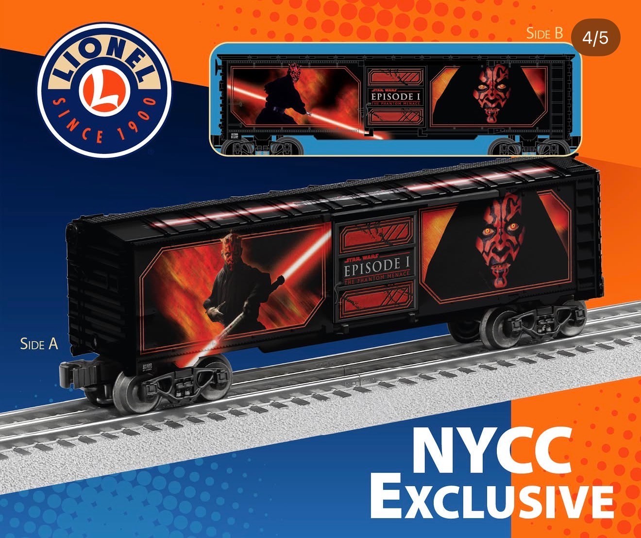 Lionel Trains  Star Wars EP 1 Darth Maul Boxcar NYCC 2026 Exclusive Pre Order