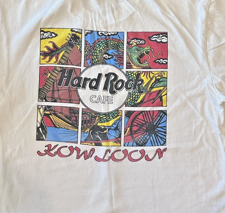 Vintage Hard Rock Cafe Kowloon T Shirt from the 1990s Clean Chinese Graphic Vintage Hard Rock Cafe Kowloon T Shirt from the 1990s Clean Chinese Graphic