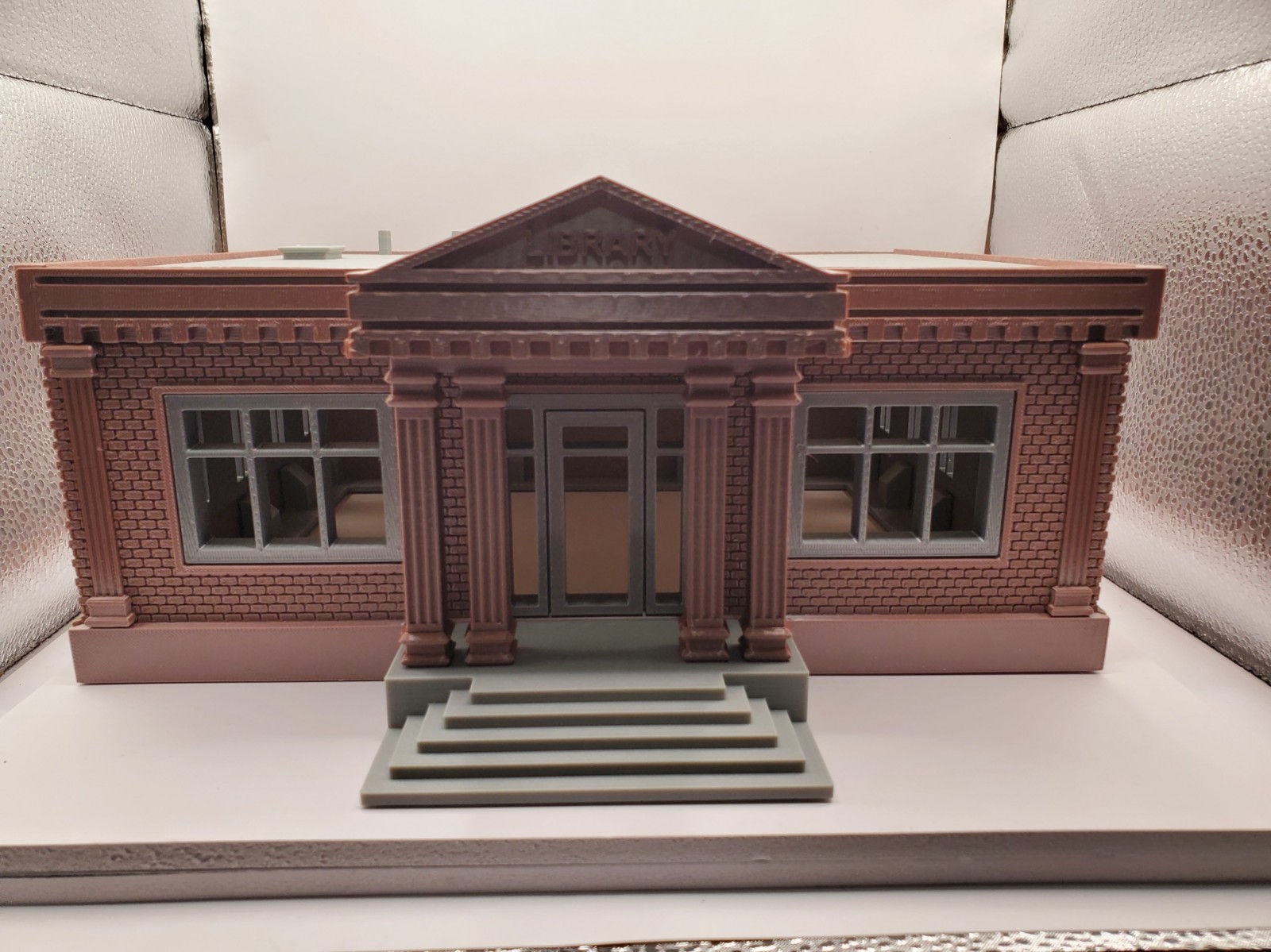 LIBRARY ASSEMBLED PRINT ON DEMAND O SCALE BUILDING/DIORAMA