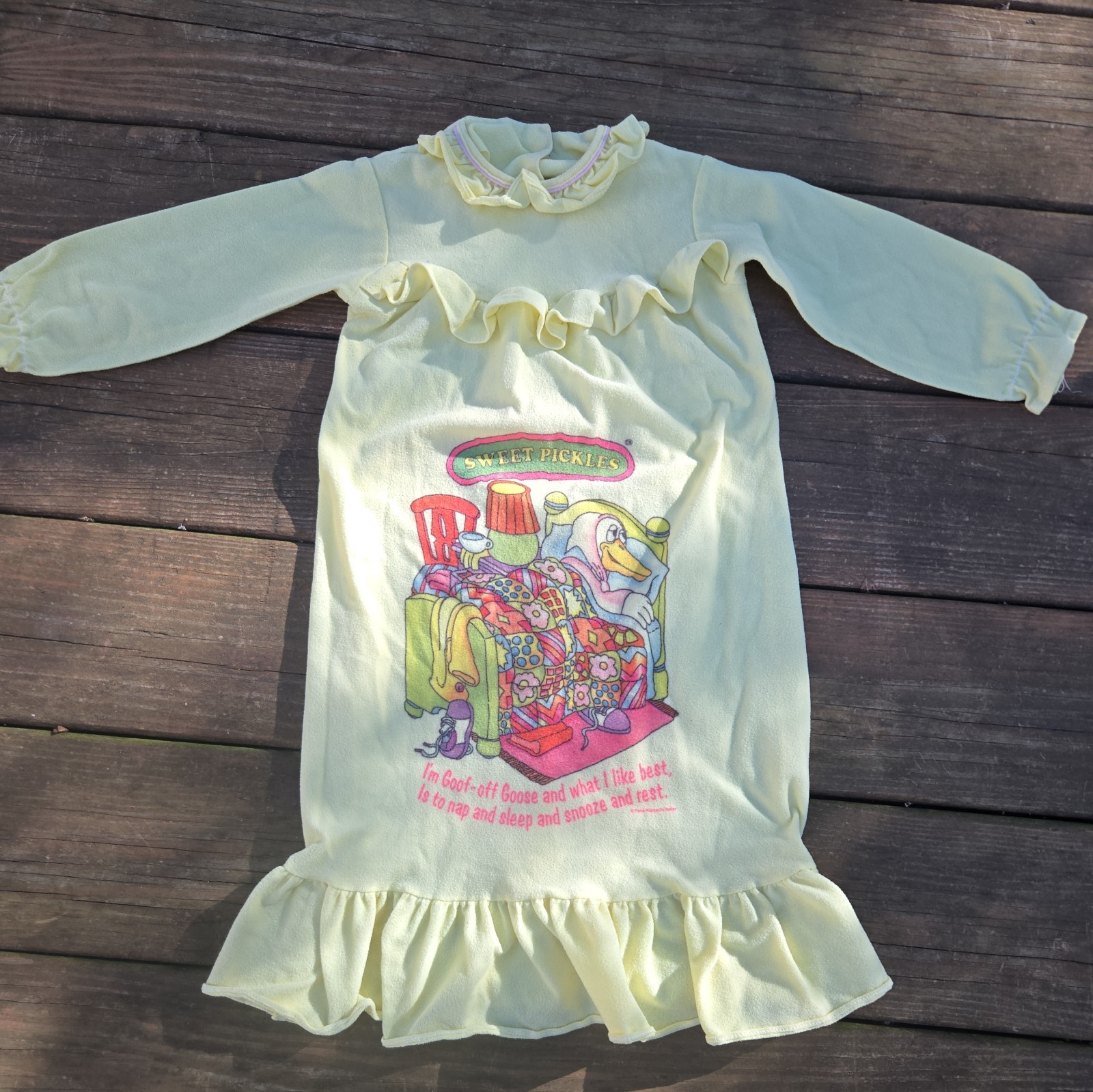 Genuine Vintage Sweet Pickles Child\'s Nightgown Light Blue Size Not Marked Genuine Vintage Sweet Pickles Child\'s Nightgown Light Blue Size Not Marked