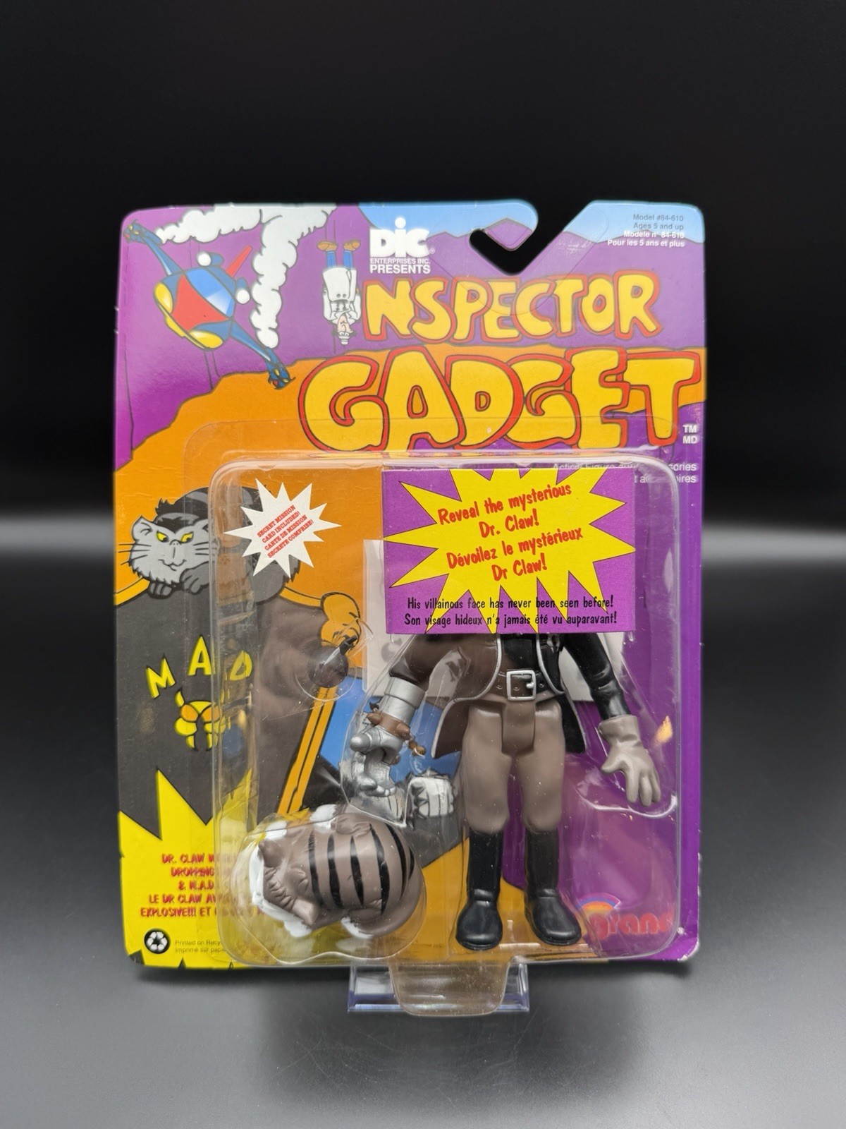Tiger Toys 1992 Inspector Gadget Rare Sealed MOC Dr. Claw M.A.D. Action Figure
