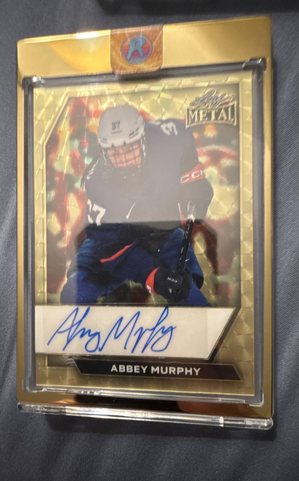Abbey Murphy Leaf Metal On Card Auto 1 Of 1 Superfractor