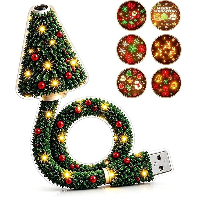 Christmas projector indoor,plug and play hd christmas projector,6 Festive Scenes