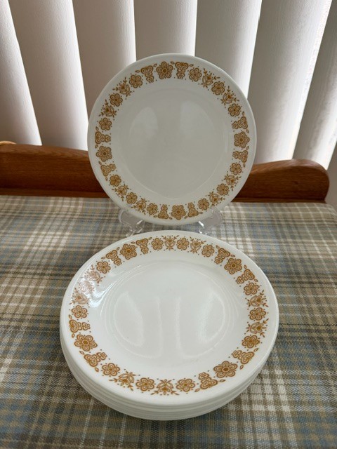 CORELLE BY CORNING Butterfly Gold BREAD plates 6 3/4