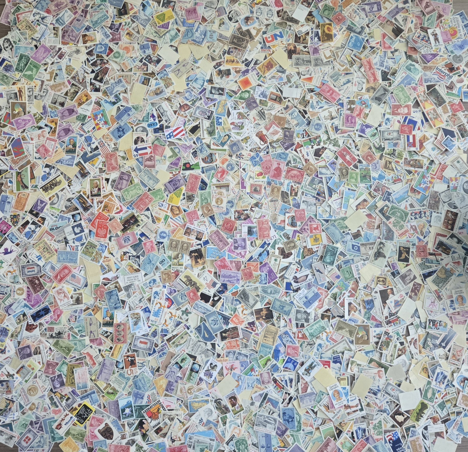 50 Vintage US Unused Postage Stamps Original Gum Random Assorted Mixed Lot